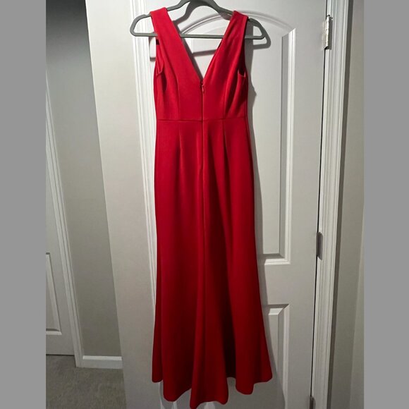 Lulu’s Waltz Happening Red Sleeveless Gown - Picture 6 of 6